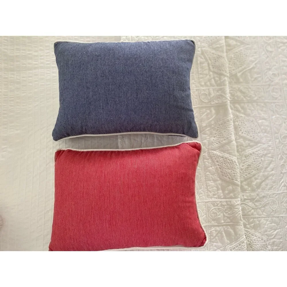 God Bless America & Home of the Brave Pillow Set 12 x 18 July 4 Independence Day